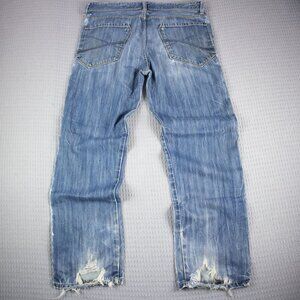 DKNY Jeans Distressed Wide Leg Denim Jeans 36x32